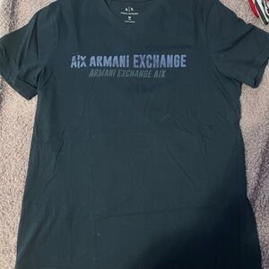 Armani Exchange Navy/Black T-Shirt with Blue Logo